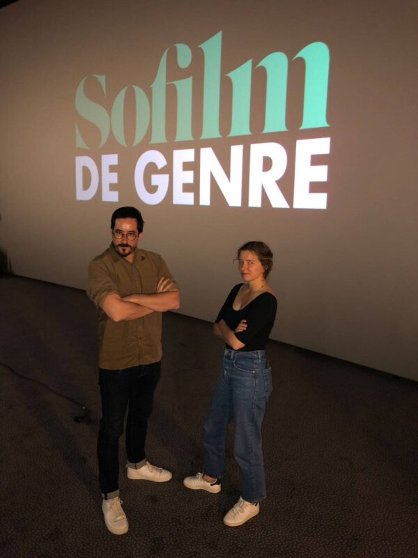 Maud Carpentier et son complice d'écriture Boris Tilquin lors des résidences SoFilm de Genre à Bordeaux